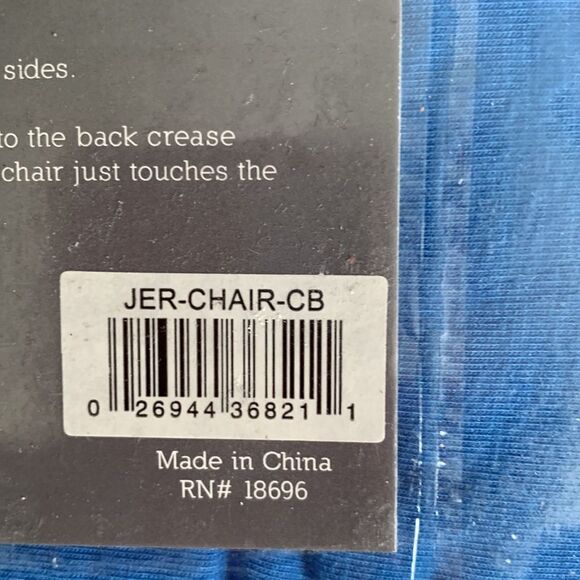 Chair slipcover in cobalt blue.  CHAIR COVER ONLY - Picture 8 of 8